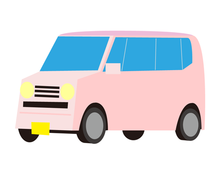 ピンク軽自動車イラスト