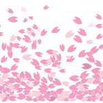 桜の花びらが舞うイラスト
