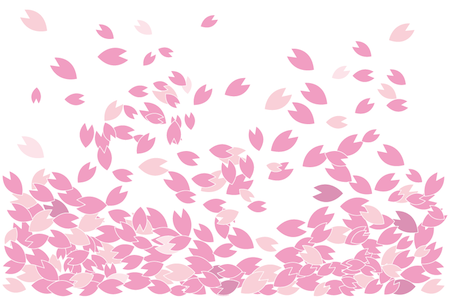 桜の花びらが舞うイラスト