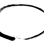 楕円の丸状墨枠フレーム