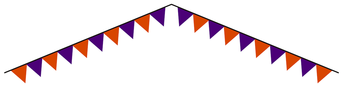 Halloweenハロウィンパーティー三角旗フラッグイラスト 無料イラスト フリー素材屋きんぎょ