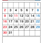 2026年8月カレンダー